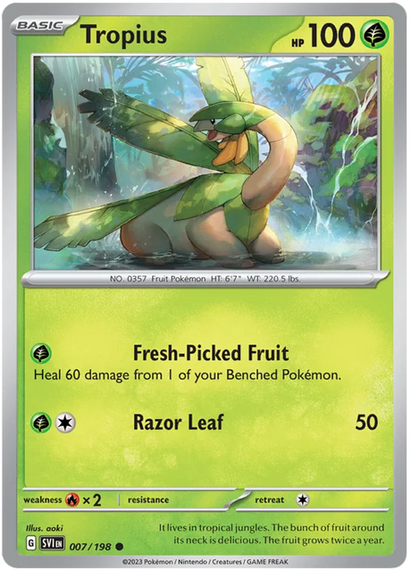 Tropius Scarlet & Violet Base Set Pokemon Card Single