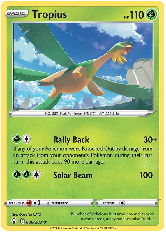 Tropius 006/203 - Pokemon TCG Evolving Skies card