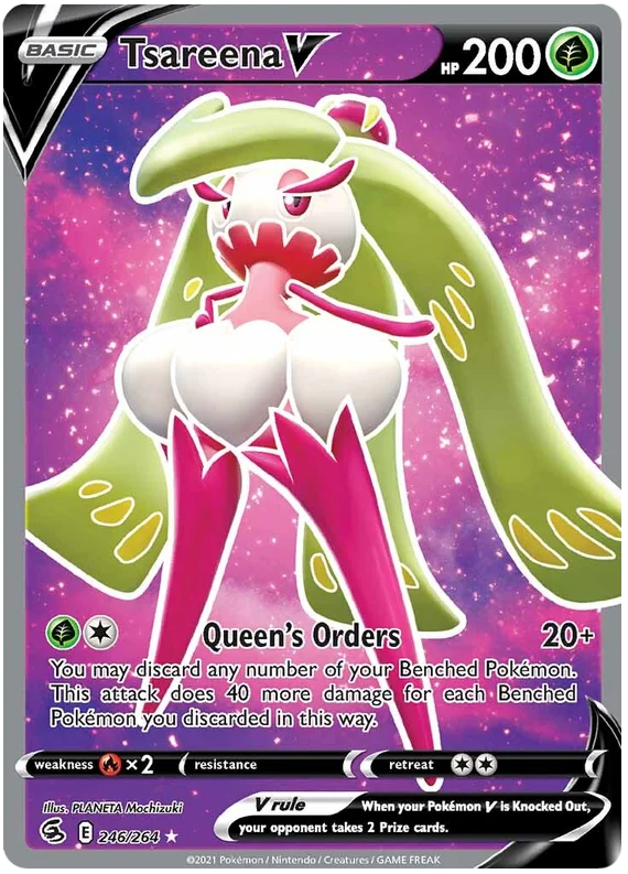Tsareena V Fusion Strike Pokemon Card Singles 246/264