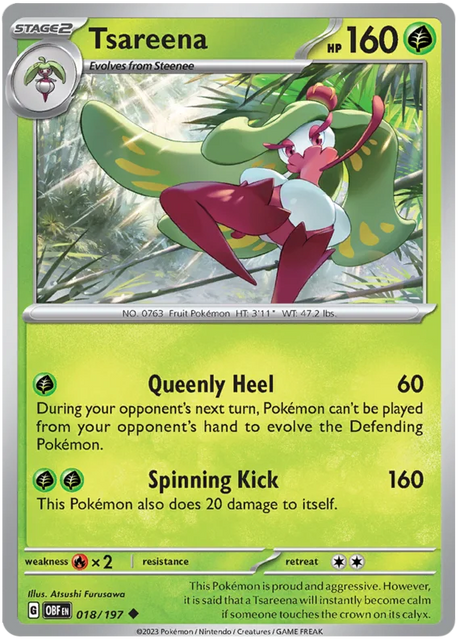 Tsareena Obsidian Flames Single Pokemon Card