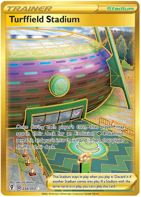 Turffield Stadium (Secret) 234/203 - Pokemon TCG Evolving Skies card