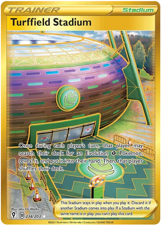 Turffield Stadium (Secret) 234/203 - Pokemon TCG Evolving Skies card