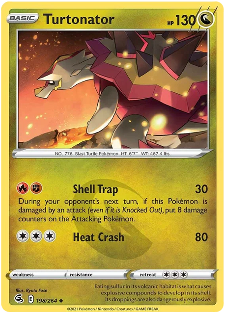 Turtonator Fusion Strike Pokemon Card Singles 198/264