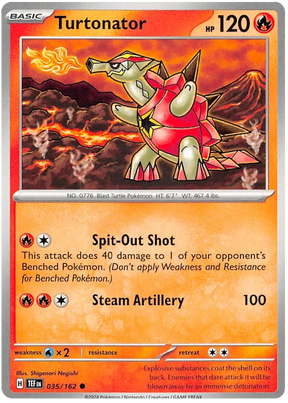 Turtonator Temporal Forces Pokemon Single 035/162