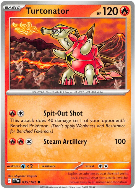 Turtonator Temporal Forces Pokemon Single 035/162