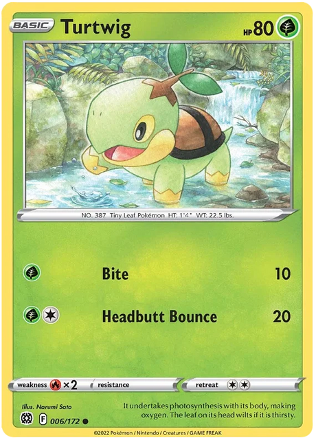 Turtwig Brilliant Stars Pokemon Card Singles 006/172