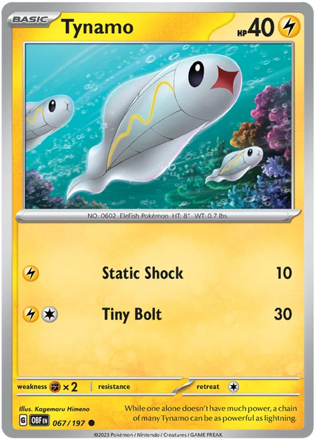Tynamo Obsidian Flames Single Pokemon Card