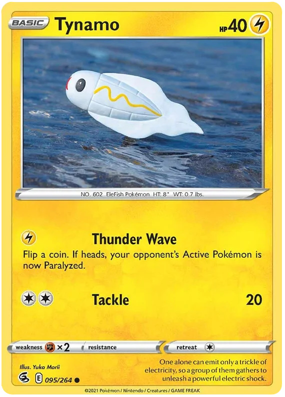 Tynamo Fusion Strike Pokemon Card Singles 095/264