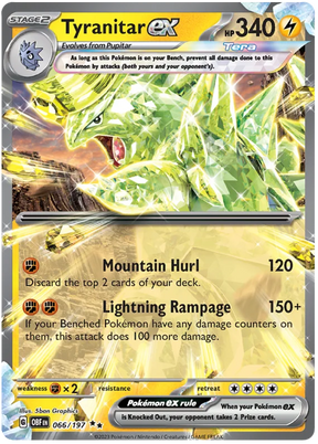 Tyranitar ex Obsidian Flames Single Pokemon Card