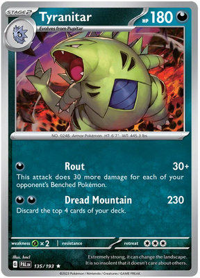 Tyranitar Paldea Evolved Single Pokemon Card
