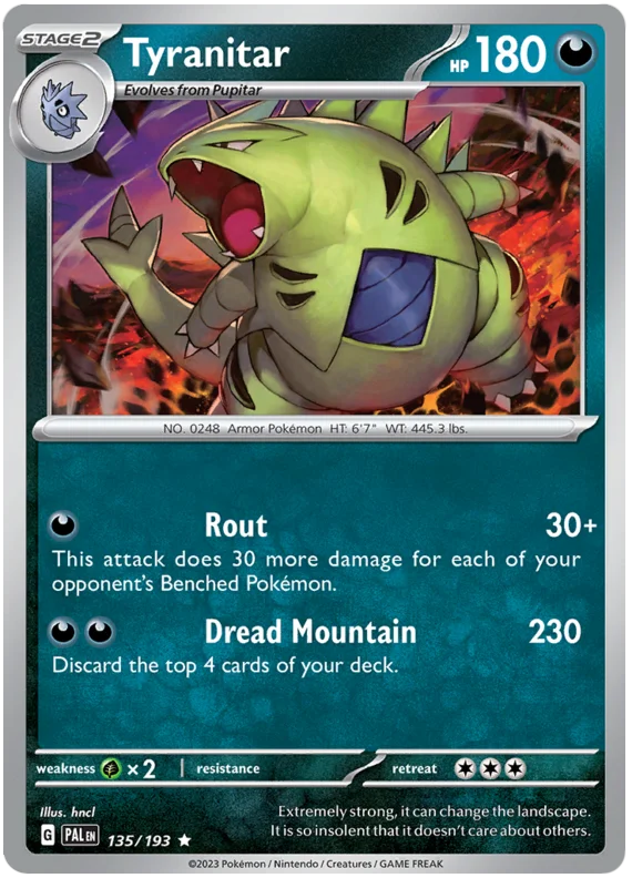 Tyranitar Paldea Evolved Single Pokemon Card