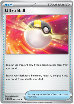 Ultra Ball Paldean Fates Pokemon Card Single 091/091