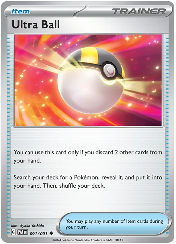 Ultra Ball Paldean Fates Pokemon Card Single 091/091