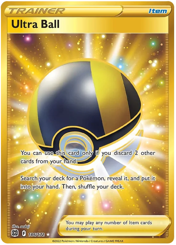 Ultra Ball Brilliant Stars Pokemon Card Singles 186/172