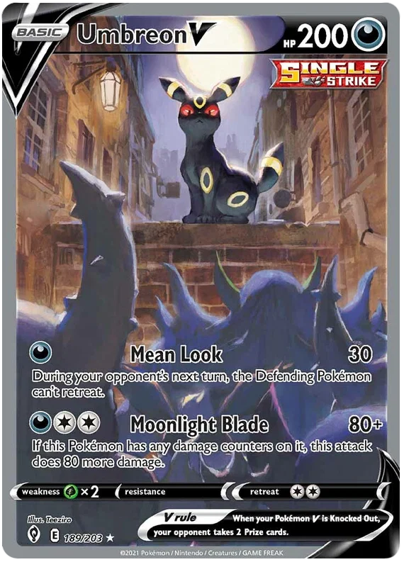 Umbreon V (Alternate Full Art) 189/203 - Pokemon TCG Evolving Skies card