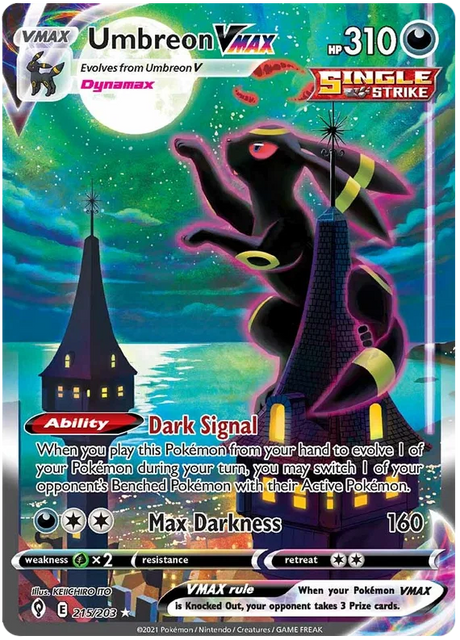 Umbreon VMAX (Alternate Art Secret) 215/203 - Pokemon TCG Evolving Skies card