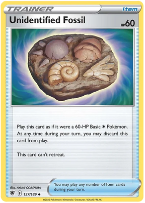 Unidentified Fossil Astral Radiance Pokemon Card Singles 157/189