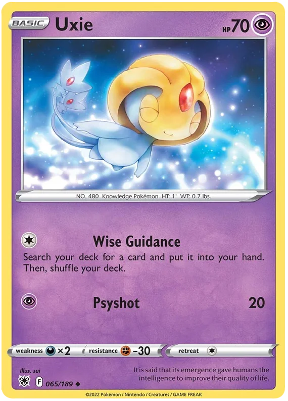 Uxie Astral Radiance Pokemon Card Singles 065/189