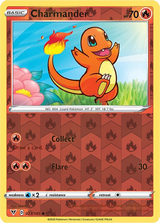 Charmander 023/185, Vivid Voltage, Reverse Holo finish, representative matte composite