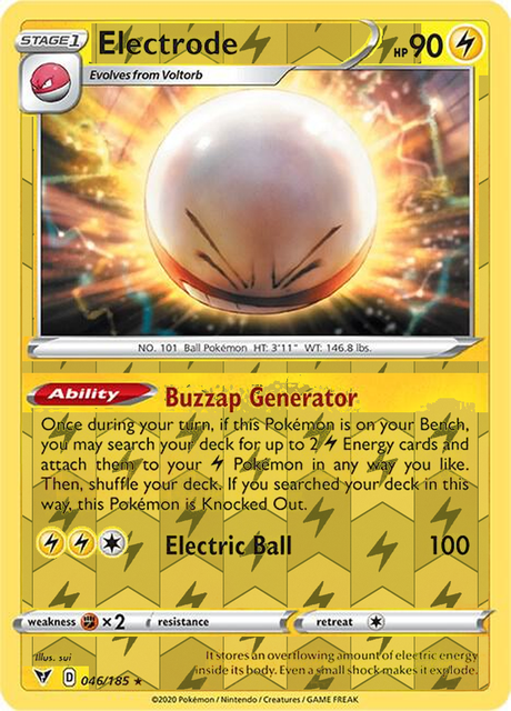 Electrode 046/185, Vivid Voltage, Reverse Holo finish, representative matte composite