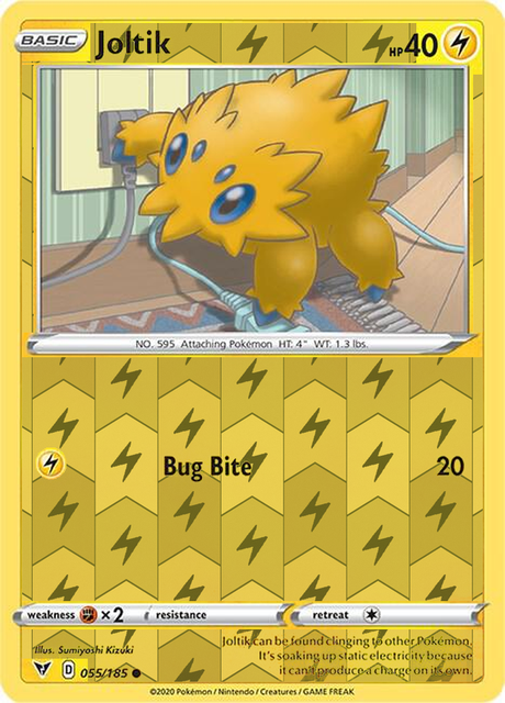 Joltik 055/185, Vivid Voltage, Reverse Holo finish, representative matte composite