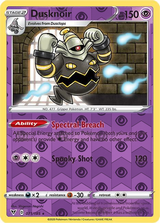 Dusknoir 071/185, Vivid Voltage, Reverse Holo finish, representative matte composite