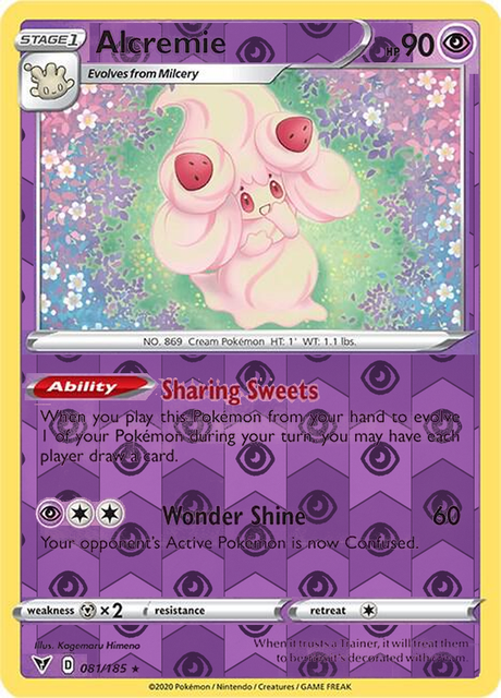 Alcremie 081/185, Vivid Voltage, Reverse Holo finish, representative matte composite