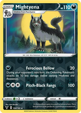 Mightyena 104/185, Vivid Voltage, Reverse Holo finish, representative matte composite