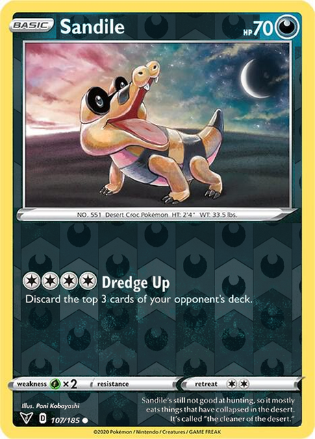 Sandile 107/185, Vivid Voltage, Reverse Holo finish, representative matte composite