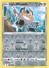 Galarian Meowth 112/185, Vivid Voltage, Reverse Holo finish, representative matte composite