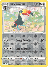 Toucannon 145/185, Vivid Voltage, Reverse Holo finish, representative matte composite