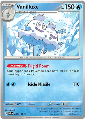 Vanilluxe Paradox Rift Single Pokemon Card 045/182