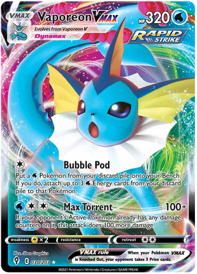 Vaporeon VMAX 030/203 - Pokemon TCG Evolving Skies card