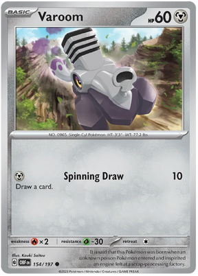 Varoom 154 Obsidian Flames Single Pokemon Card