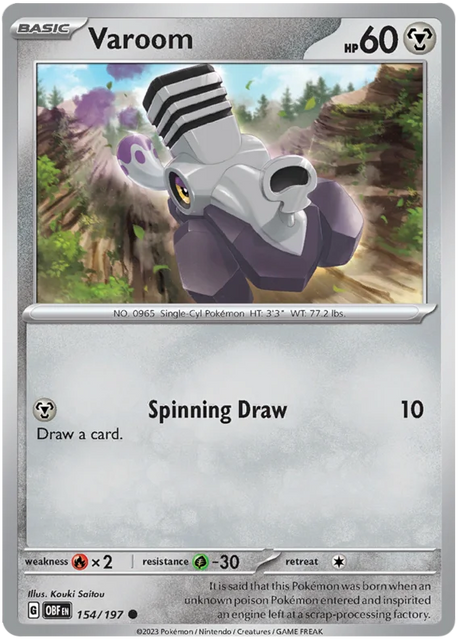 Varoom 154 Obsidian Flames Single Pokemon Card
