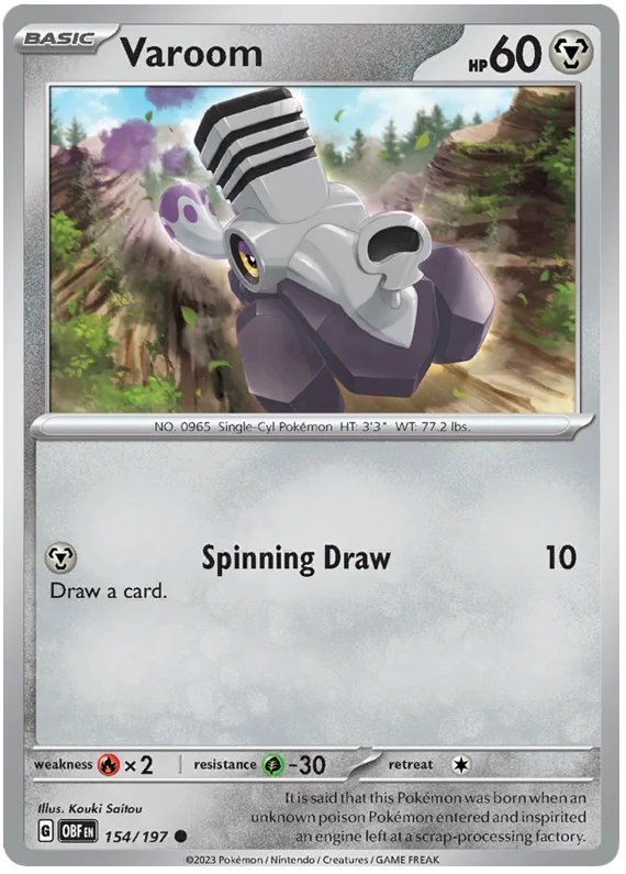 Varoom 154 Obsidian Flames Single Pokemon Card