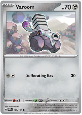 Varoom 155 Obsidian Flames Single Pokemon Card