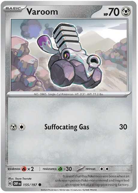 Varoom 155 Obsidian Flames Single Pokemon Card