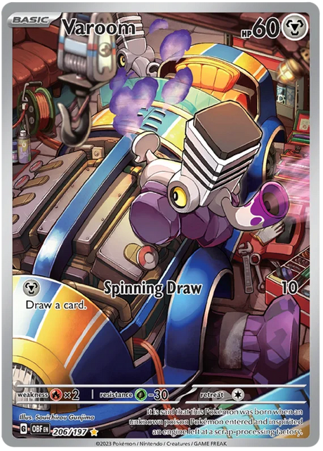Varoom Illustration Rare Obsidian Flames Single Pokemon Card
