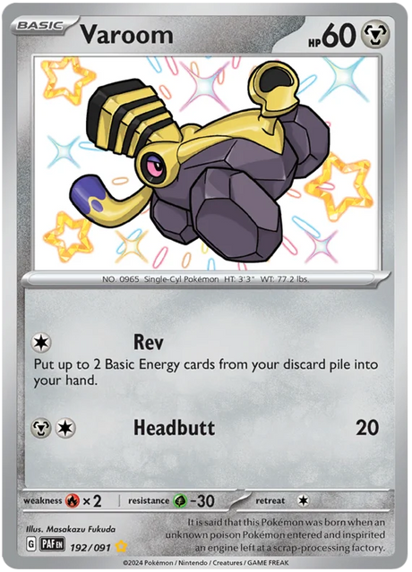 Varoom Paldean Fates Pokemon Card Single 192/091