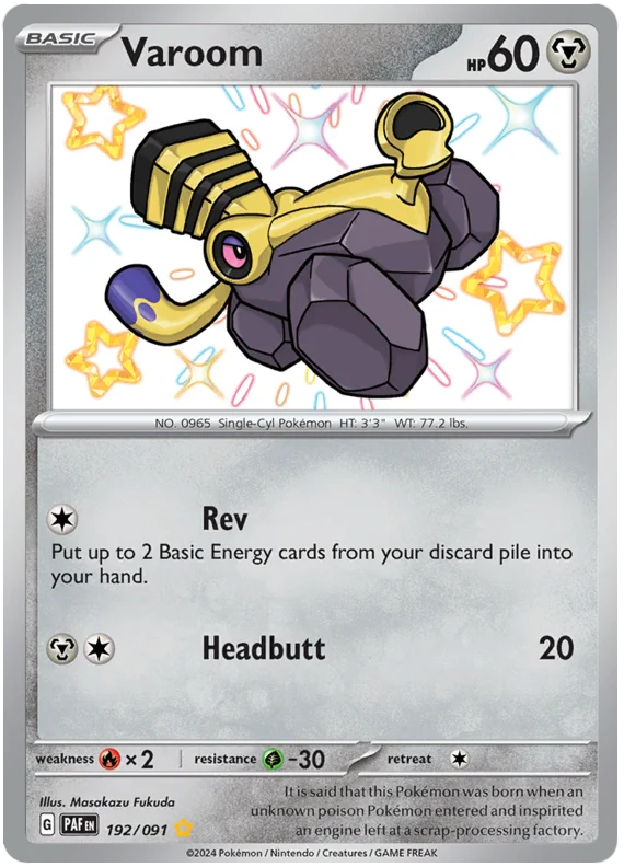 Varoom Paldean Fates Pokemon Card Single 192/091