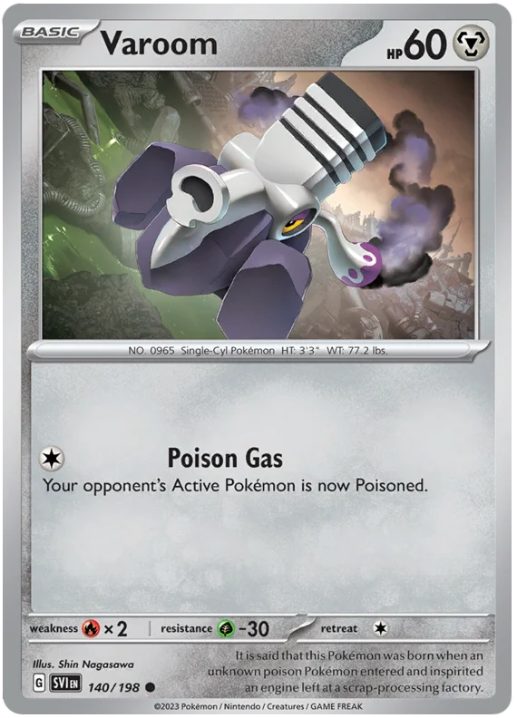 Varoom 140 Scarlet & Violet Base Set Pokemon Card Single