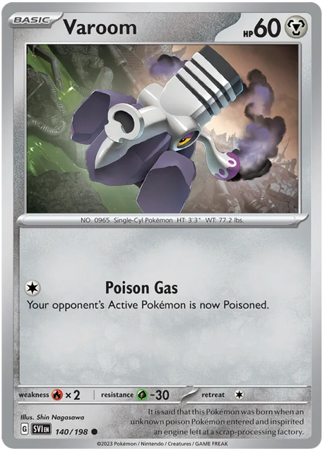 Varoom 140 Scarlet & Violet Base Set Pokemon Card Single