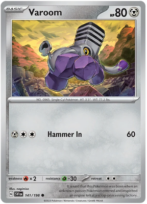 Varoom 141 Scarlet & Violet Base Set Pokemon Card Single