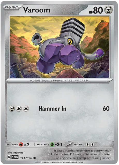 Varoom 141 Scarlet & Violet Base Set Pokemon Card Single