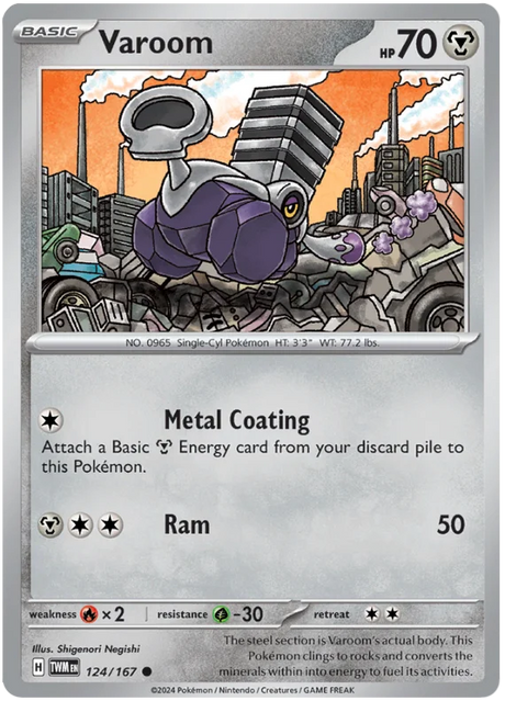 Varoom Twilight Masquerade Pokemon Single 124/167