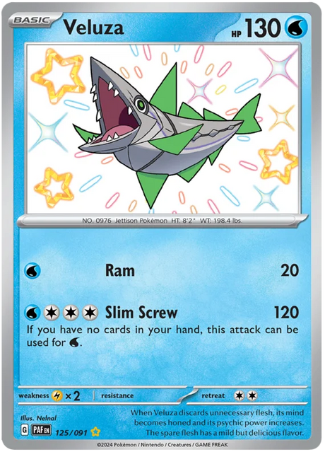 Veluza Paldean Fates Pokemon Card Single 125/091