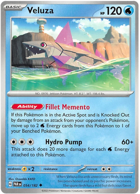 Veluza Paradox Rift Single Pokemon Card 054/182
