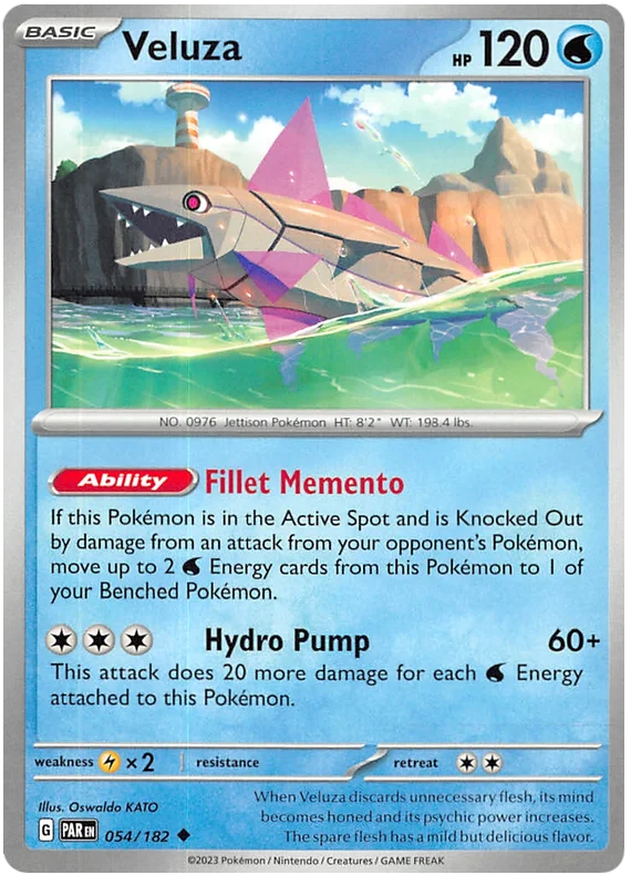 Veluza Paradox Rift Single Pokemon Card 054/182