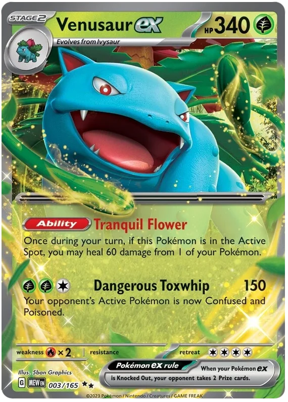 Venusaur ex 151 Single Pokemon Card